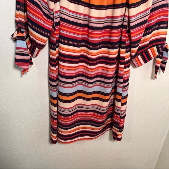 Want and Need Off Shoulder Mini Dress Navy Stripe - Picture 5 of 12